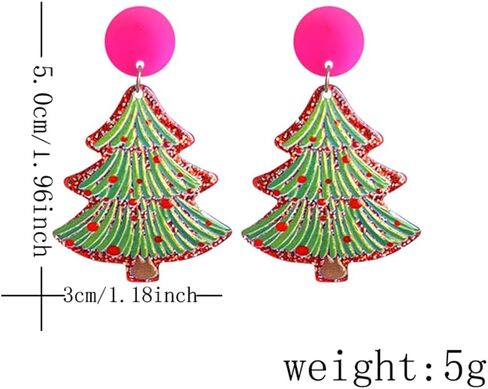 Unique Personality Acrylic Christmas Tree Truck Earrings Handmade Lightweight Creative Cartoon Christmas Tree Drop Dangle Earrings Jewelry For Women Festival Gifts in Kuwait