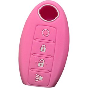Silicone Key Fob Cover, 4 Buttons Keyless Replacement Fit for Nissan Pathfinder Qashqai Rogue Hybrid Sport Titan 2016-2023, Key Fob Cover Protector 285E3-9UF5B S180144904 (Black) in Saudi Arabia