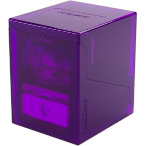 Gamegenic Bastion 100+ XL Deck Box - صغير الحجم وآمن ومنظم بشكل مثالي لبطاقات التداول الخاصة بك! تحمي بأمان أكثر من 100 بطاقة ذات أكمام مزدوجة، لون أرجواني، مصنوعة in Kuwait