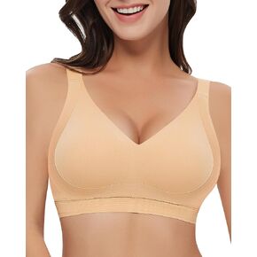 حمالة صدر لاسلكية للنساء، حمالة صدر بدون خياطة، دعم مريح، رقبة على شكل V، تغطية كاملة للنوم، حمالات صدر يومية in Kuwait