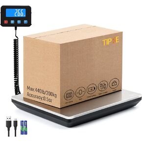 Digital Shipping Postal Scale 660lb/1oz Accuracy! Heavy Duty Postage Scale Extra-Large Capacity Stainless Industrial Scale for Small Business, Warehouse, Home, Battery&Charging Cable Included in Saudi Arabia