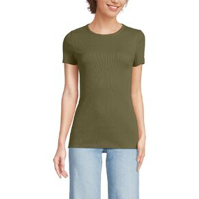 Lands' End Women's Cotton Rib Knit T-Shirt in Kuwait