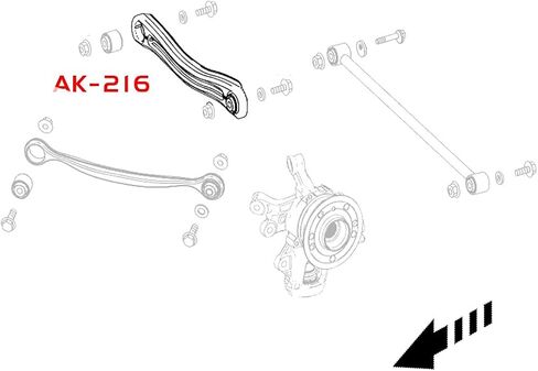 Godspeed AK-216-E أذرع علوية خلفية محدبة قابلة للتعديل مع محامل كروية، مجموعة من 2، متوافقة مع جيب جراند شيروكي (WK2) 2011-20 in Kuwait