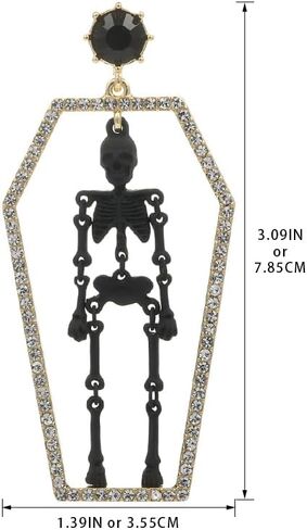 Madison Tyler Halloween Earring for Women | Skull Pumpkin Witch Hat Skull Ghost Poison Dangle Statement Earrings | Halloween Party Holiday Earrings Jewelry Hypoallergenic in Saudi Arabia