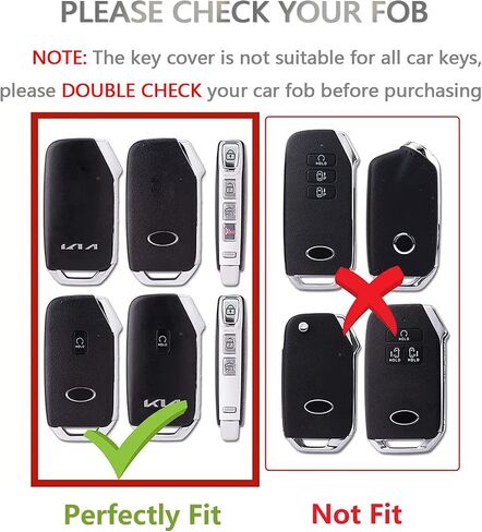 OFFCURVE متوافق مع غطاء Kia Key Fob مع سلسلة مفاتيح لـ Cerato Ceed Forte NIRO Sorento Seltos Sportage Soul Telluride Key Fob غطاء حماية 360 درجة حامل مفاتيح، أرجواني in Saudi Arabia