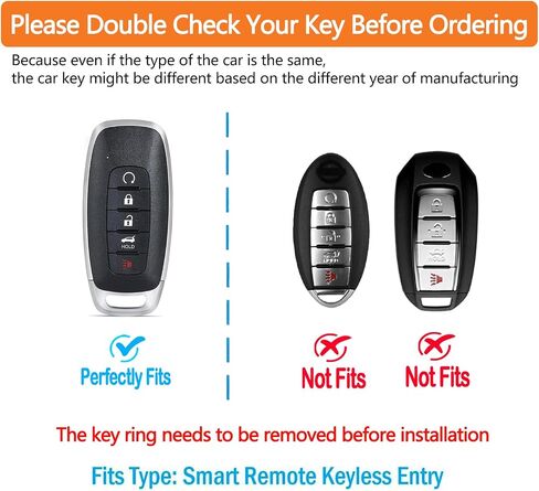 Sindeda for Nissan Key fob Cover with Leather Keychain Soft TPU Full Cover Protection,for 2023 2024 2025 Pathfinder Rogue Kicks Key Fob Shell (Red, 3 Buttons) in Saudi Arabia