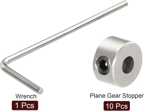 MECCANIXITY 10Pcs Landing Gear Stopper 4.05 x 9mm/0.16"x 0.35" Plane Wheel Collar Block with Wrench for RC Airplane Model Remote Aircraft in Kuwait