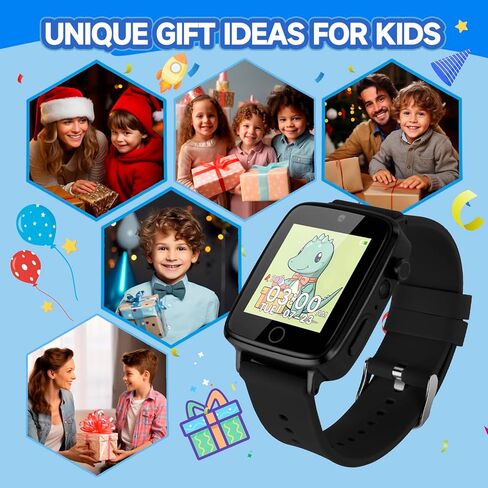 ساعة أطفال للأولاد مع 26 لعبة، ساعة ذكية لكاميرا ZUODUN تعمل باللمس للأطفال من سن 4 إلى 12 عامًا، عداد الخطى، مصباح يدوي، ساعة منبه، ساعة ذكية للأطفال لعمر 6 7 8 سنوات هدية عيد ميلاد للأولاد in Kuwait