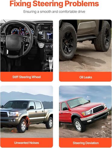 حامل وترس توجيه هيدروليكي من VEVOR، مع حذاء غبار، متوافق مع 1996-2000 Toyota 4Runner L4 2.7L، 1996-2002 Toyota 4Runner V6 3.4L، 1998-2004 Toyota Tacoma L4 2.7L / V6 3.4L (RWD) in Kuwait
