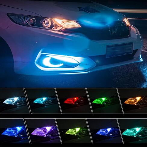 194 LED Bulbs W5W 168 RGB T10 LED Light Bulb with Remote Control Atmosphere Lights for Car Interior/Map/Dome/Door/License Plate Light Courtesy Lights in Saudi Arabia