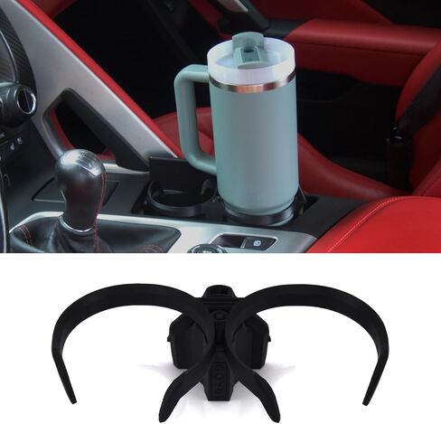 GOYU SecureLock Cup Holder for C7 Corvette (2014-2019), Patent Pending Locking Design, Extendable & Flexible Holders, Easy Installation, Made in USA (Black) in Saudi Arabia