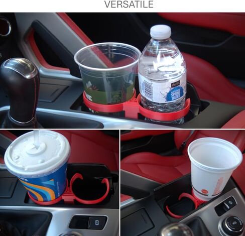 GOYU SecureLock Cup Holder for C7 Corvette (2014-2019), Patent Pending Locking Design, Extendable & Flexible Holders, Easy Installation, Made in USA (Black) in Saudi Arabia