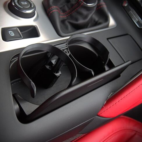 GOYU SecureLock Cup Holder for C7 Corvette (2014-2019), Patent Pending Locking Design, Extendable & Flexible Holders, Easy Installation, Made in USA (Black) in Saudi Arabia