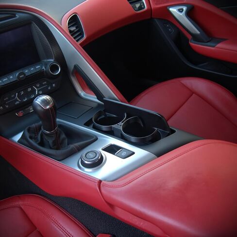 GOYU SecureLock Cup Holder for C7 Corvette (2014-2019), Patent Pending Locking Design, Extendable & Flexible Holders, Easy Installation, Made in USA (Black) in Saudi Arabia