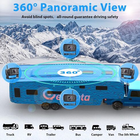 eRapta Magnetic Solar Wireless Backup Camera 7" Portable Installation HD 1080P IPS Monitor Rechargeable Reverse Camera System for RV Truck Trailer Camper Hitching Gooseneck Horse Car Vehicle 701 in Saudi Arabia