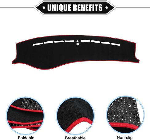 Dashboard Cover Compatible for Hyundai Sonata 2002-2005, Non-Slip Polyester Black Dash Cover Mat Dash Board Protector Cover in Saudi Arabia