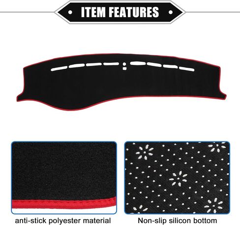 Dashboard Cover Compatible for Hyundai Sonata 2002-2005, Non-Slip Polyester Black Dash Cover Mat Dash Board Protector Cover in Saudi Arabia