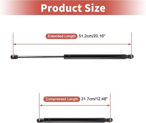 ACROPIX Rear Hatch Lift Supports Gas Struts Gas Spring Fit for Dodge Journey 2009-2020 Sport Utility Black No.68101213AA/5178293AC - Pack of 2 in Saudi Arabia