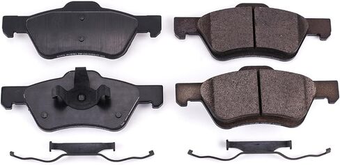 طقم فرامل أمامية Power Stop لسيارة Ford Escape 2005-10 |Mazda Tribute 2005-06 |Tribute 2008-10 |Mercury Mariner 2005-10 - وسادات فرامل سيراميك مع أدوات التثبيت، 17-1047 in Saudi Arabia