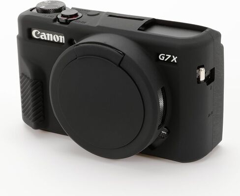 غلاف كاميرا G7x Mark II ، غطاء العدسات القابلة للإزالة G7x غطاء السيليكون لـ Canon PowerShot G7x II ، G7x ، حالة السيليكون الرخو الخفيف - السحر الأسود in Kuwait