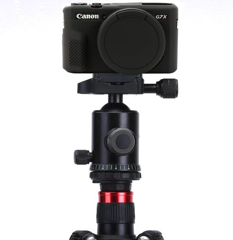 غلاف كاميرا G7x Mark II ، غطاء العدسات القابلة للإزالة G7x غطاء السيليكون لـ Canon PowerShot G7x II ، G7x ، حالة السيليكون الرخو الخفيف - السحر الأسود in Kuwait