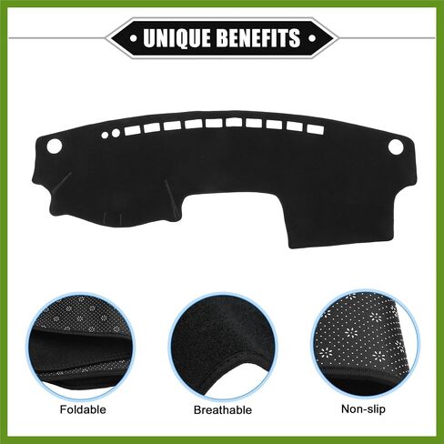 Dashboard Cover Compatible for Toyota Camry 2002-2006, Non-Slip Polyester Black Dash Cover Mat Dash Board Protector Cover Vehicle Components in Saudi Arabia