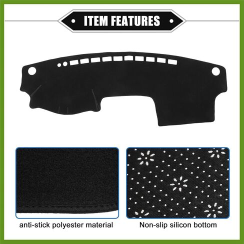 Dashboard Cover Compatible for Toyota Camry 2002-2006, Non-Slip Polyester Black Dash Cover Mat Dash Board Protector Cover Vehicle Components in Saudi Arabia