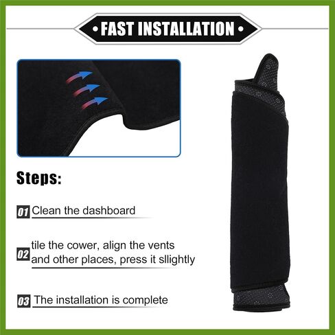 Dashboard Cover Compatible for Toyota Camry 2002-2006, Non-Slip Polyester Black Dash Cover Mat Dash Board Protector Cover Vehicle Components in Saudi Arabia