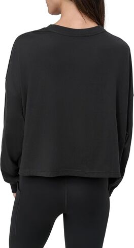 DKNY Women's Foil Rhinestone Logo Long Sleeve Crewneck T-Shirt in Saudi Arabia