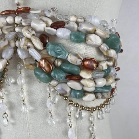 Beaded Halter Top Hanging Neck Camisole Undershirt Female Outwear Inside Bust Bustier Jewelry Beaded Body Chain Tops in Saudi Arabia