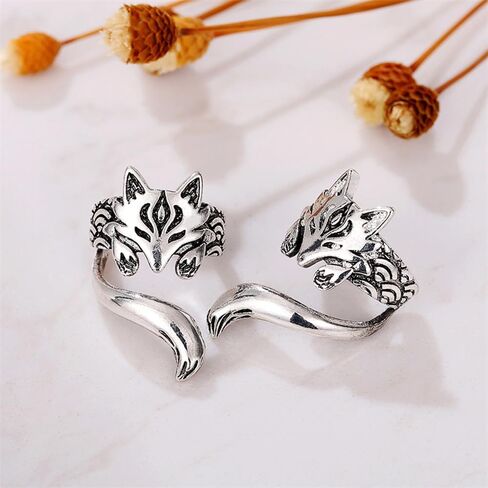 Vintage Fox Ear Cuffs for Women Anti Color Clip Earrings in Saudi Arabia