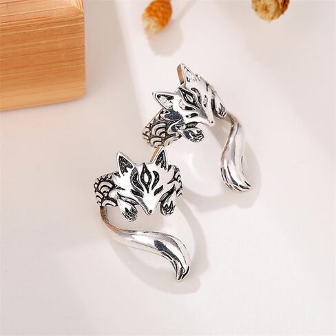Vintage Fox Ear Cuffs for Women Anti Color Clip Earrings in Saudi Arabia