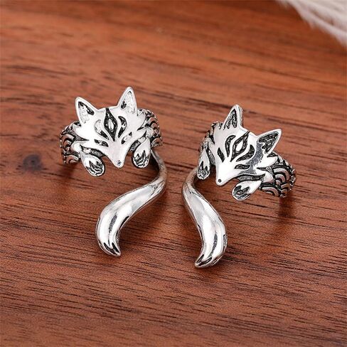 Vintage Fox Ear Cuffs for Women Anti Color Clip Earrings in Saudi Arabia