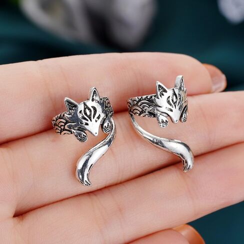 Vintage Fox Ear Cuffs for Women Anti Color Clip Earrings in Saudi Arabia