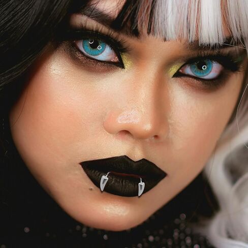 Xpircn 10 قطع حلقة شفاه وهمية لأسنان مصاصي الدماء، ثقب شفاه وهمي قابل للتعديل غير ثقب الشفاه الكفة الأذن أقراط الكفة الحاجز وهمية الأنف ثقب المجوهرات للنساء الرجال in Kuwait