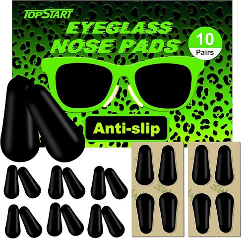 وسادات أنف سيليكون رفيعة للغاية بطول 1.6 مم وطول 19 مم للنظارات - وسادات أنف بديلة لاصقة مضادة للانزلاق، مع دعم فائق الالتصاق للنظارات والنظارات الشمسية ونظارات الضوء الأزرق in Kuwait