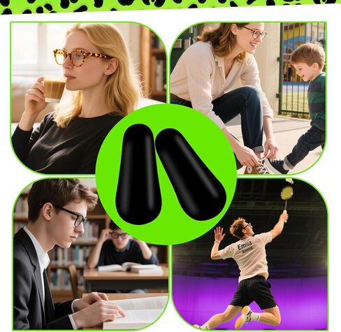 وسادات أنف سيليكون رفيعة للغاية بطول 1.6 مم وطول 19 مم للنظارات - وسادات أنف بديلة لاصقة مضادة للانزلاق، مع دعم فائق الالتصاق للنظارات والنظارات الشمسية ونظارات الضوء الأزرق in Kuwait