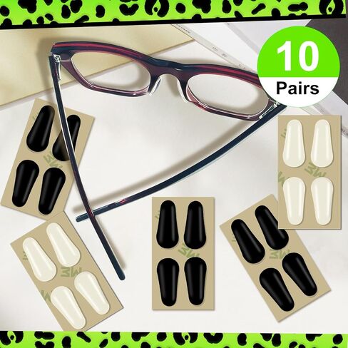 1.6mm Ultra-Thin-19mm Long Silicone Nose Pads for Glasses – Anti-Slip Adhesive Replacement Nose Pads, with Super Sticky Backing for Eyeglasses, Sunglasses & Blue Light Glasses in Kuwait