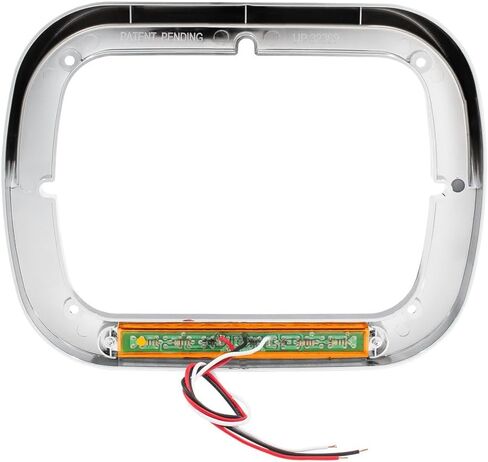 United Pacific 32370 10 LED 5" x 7" Headlight Bezel with Visor - Amber LED/Amber Lens – ONE Unit in Saudi Arabia