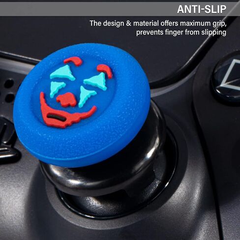 FPS Thumbstick Extender & Texture Silicone Grip Cover 2 Sets for PS5 & PS4 Controller (Joker Red) in Saudi Arabia