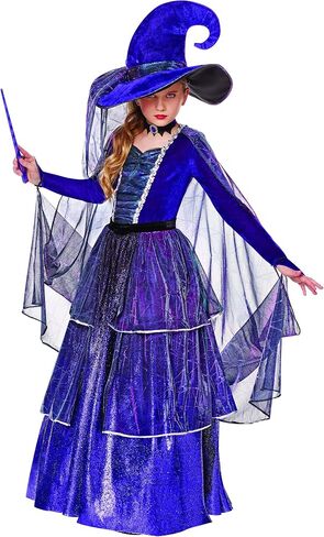 Spirit Halloween Kids Witch Costume – The Signature Collection | Witch Cosplay | Sorcerer Outfit| Classic Halloween Costume in Saudi Arabia