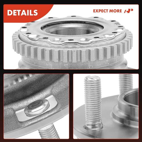 A-Premium 2 × محمل العجلة الخلفية ومجموعة المحور مع حلقة ABS و4 عروة متوافقة مع Honda Accord 1998-2002، L4 2.3L in Saudi Arabia