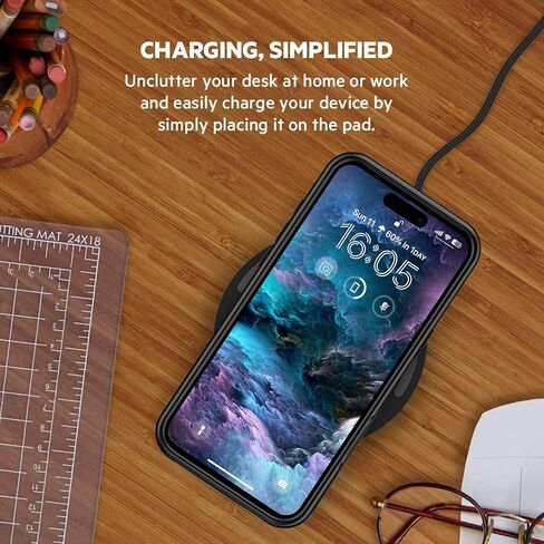Battery Case for iPhone 16 Plus, [12000mAh] Enhanced Portable Protective Smart Qi Wireless Charger Case Battery Pack with CarPlay Wireless Charging Case Compatible for iPhone 16 Plus (6.7 inch)-Black in Saudi Arabia