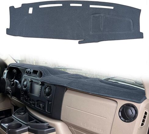 Dashboard Cover Custom Fit for Ford Econoline E150 E250 E350 E450 Super Duty Wagon Cargo Van 2009-2015,Dash Cover Mat Pad Carpet Protector (Dark Gray) in Kuwait