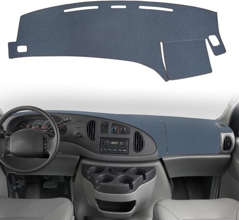 Dashboard Cover Custom Fit for Ford Econoline E150 E250 E350 E450 Super Duty Wagon Cargo Van 2009-2015,Dash Cover Mat Pad Carpet Protector (Dark Gray) in Kuwait