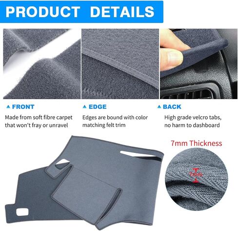 Dashboard Cover Custom Fit for Ford Econoline E150 E250 E350 E450 Super Duty Wagon Cargo Van 2009-2015,Dash Cover Mat Pad Carpet Protector (Dark Gray) in Kuwait