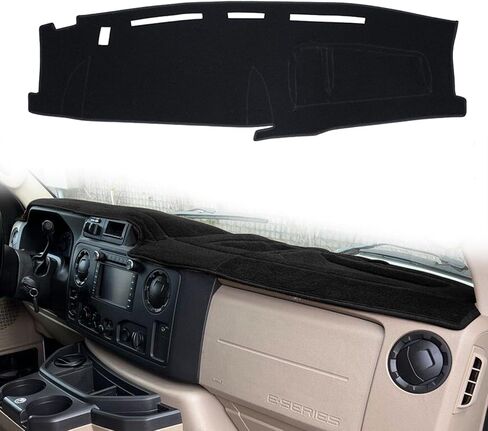 Dashboard Cover Custom Fit for Ford Econoline E150 E250 E350 E450 Super Duty Wagon Cargo Van 2009-2015,Dash Cover Mat Pad Carpet Protector (Dark Gray) in Kuwait