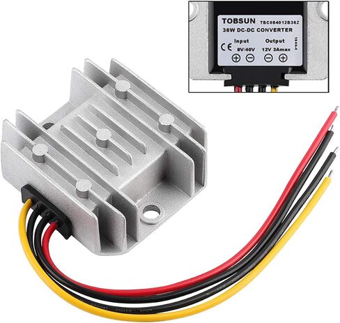Golf CART Voltage Reducer Automatic Buck Boost Converter DC 8V-40V to 13.8V 10A Step Down Up Regulator Waterproof Module Transformer in Saudi Arabia