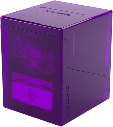 Gamegenic Bastion 100+ XL Deck Box - صغير الحجم وآمن ومنظم بشكل مثالي لبطاقات التداول الخاصة بك! تحمي بأمان أكثر من 100 بطاقة ذات أكمام مزدوجة، لون أرجواني، مصنوعة in Kuwait