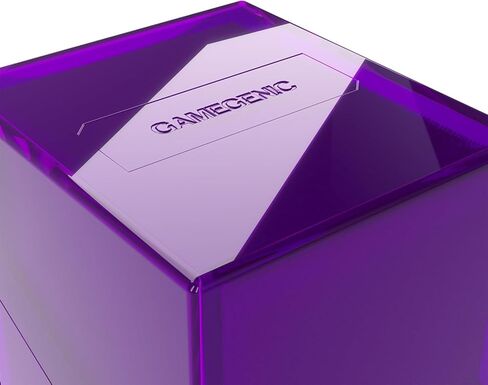 Gamegenic Bastion 100+ XL Deck Box - صغير الحجم وآمن ومنظم بشكل مثالي لبطاقات التداول الخاصة بك! تحمي بأمان أكثر من 100 بطاقة ذات أكمام مزدوجة، لون أرجواني، مصنوعة in Kuwait